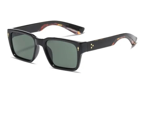 simple style solid color pc square full frame men's sunglasses