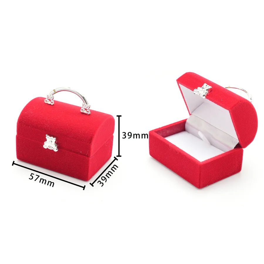 1 Piece Flannel Simple Style Classic Style Daily Angel Crown Strawberry Jewelry Boxes