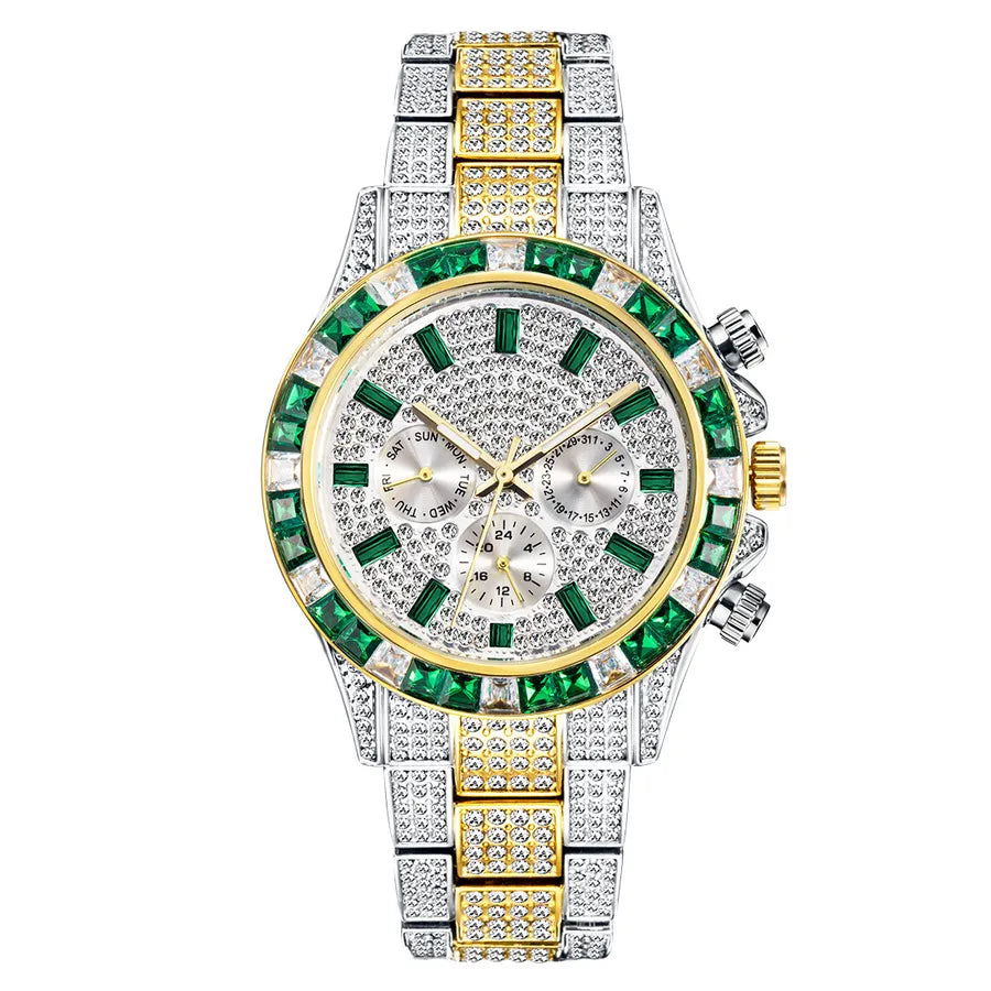 Fashion Geometric Butterfly Double Snap Quartz Men's Watches
