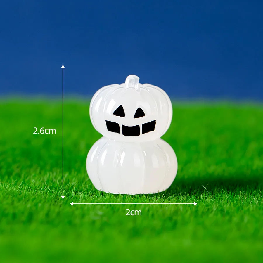 Glowing Resin Pumpkin Devil Halloween Decorations Micro Landscape Creative Cute Ghost Accessories Night Light Scenic Spot