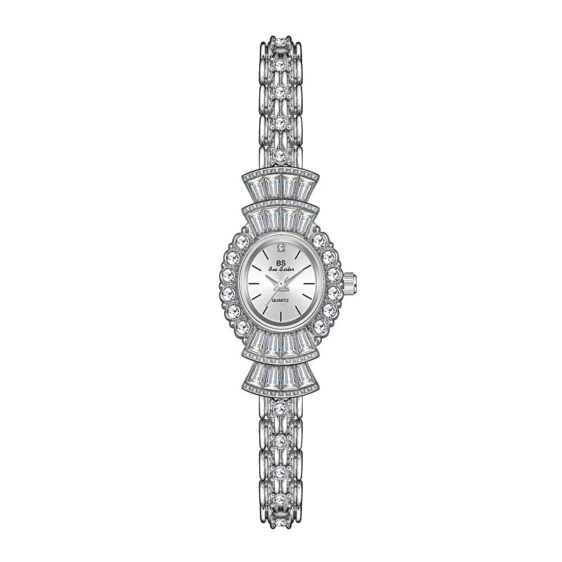 Glam Shiny Solid Color Jewelry Buckle Quartz Watch