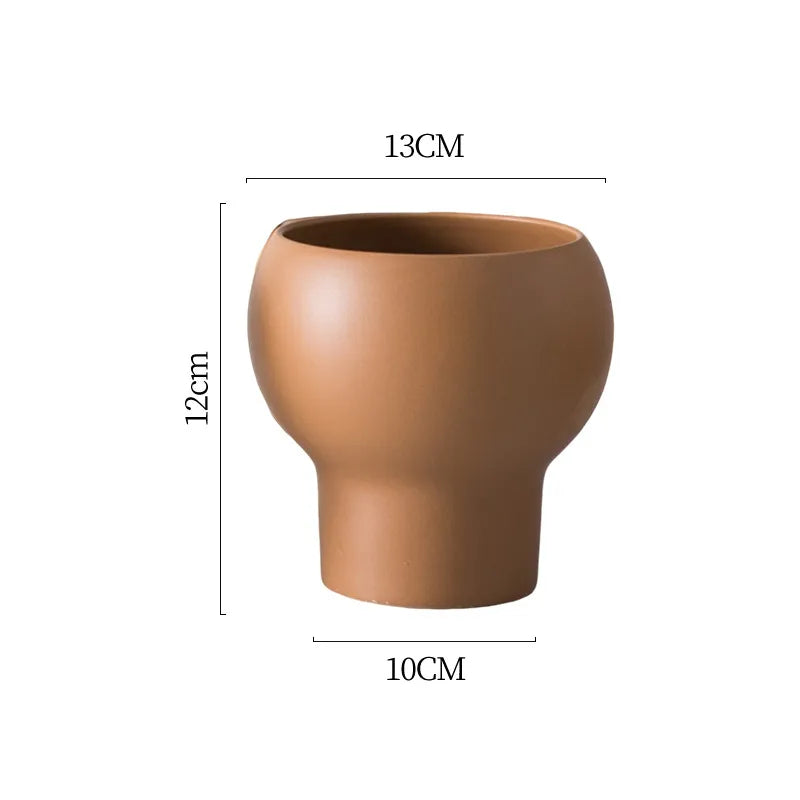Simple Style Classic Style Solid Color ceramics Flowerpot Artificial Decorations