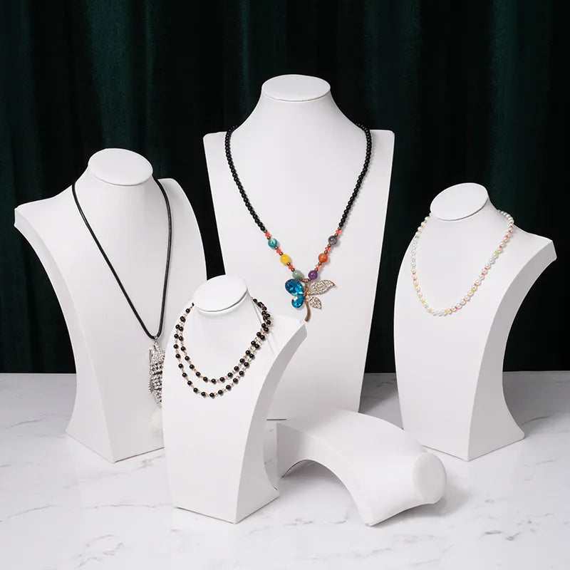 1 Piece PU Wood Simple Style Solid Color Jewelry Display Bust
