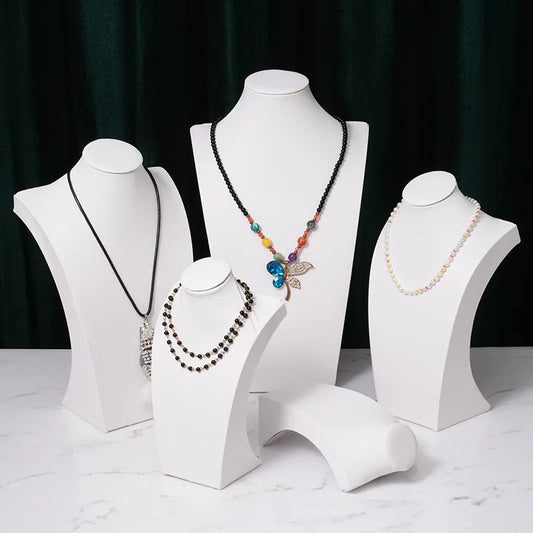 1 Piece PU Wood Simple Style Solid Color Jewelry Display Bust