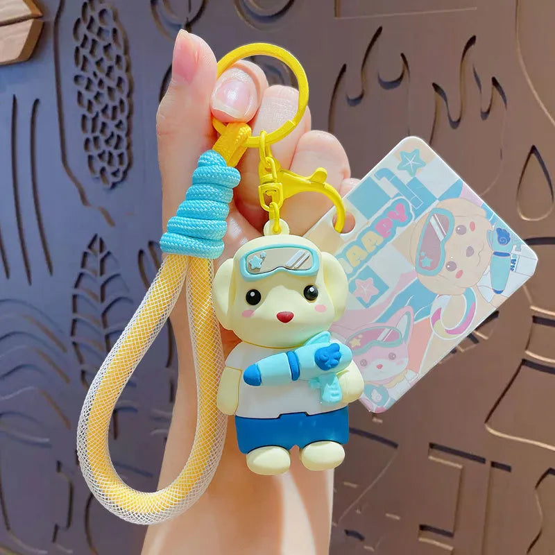 1 Piece Cute Cartoon Character PVC Unisex Bag Pendant Keychain