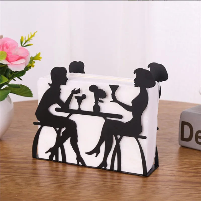 Casual Leaves Volcano Solid Color Iron Tissue Holder