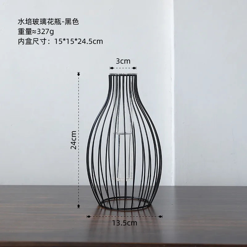 Simple Style Irregular Iron Vase Artificial Decorations