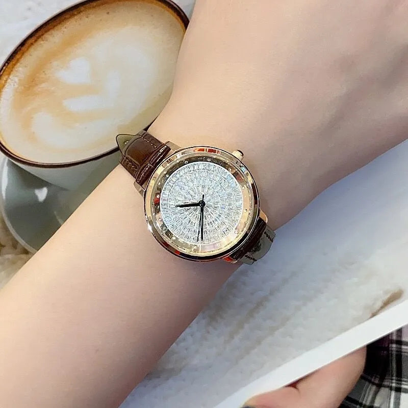 Casual Elegant Solid Color Butterfly Double Snap Quartz Watch Women's Watches