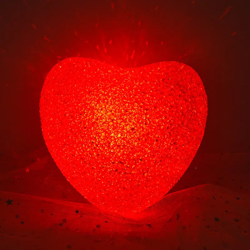Hand-held love lamp chorus props red heart-shaped rice nightlight stage performance props wholesale