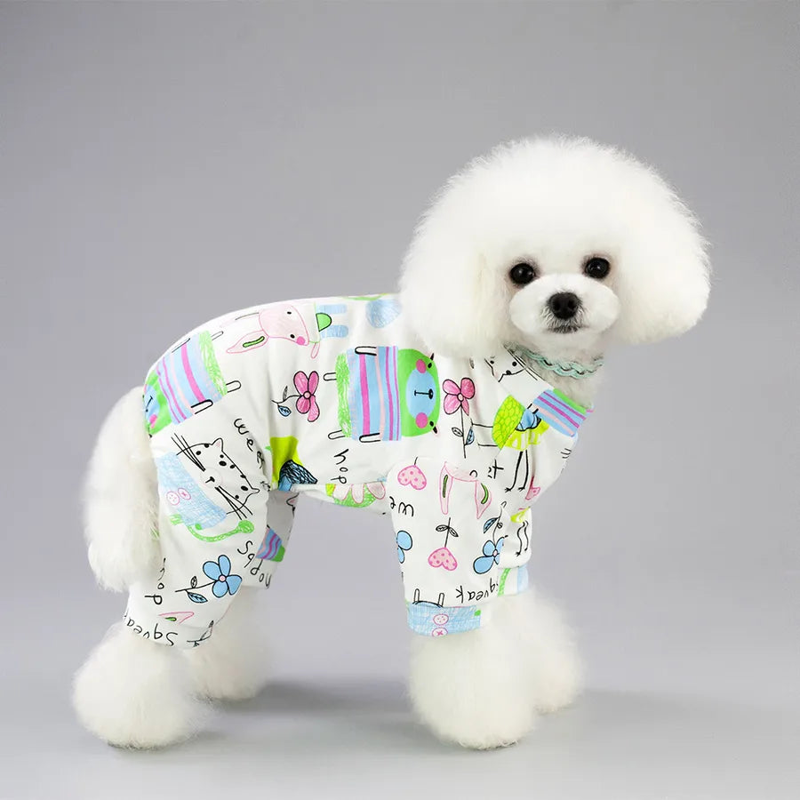 Pet Dog Clothes - Winter Warm Fleece Dog Coat Harness Hole For Easy Walking Leash Attachment
