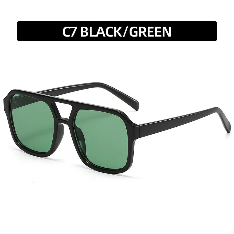 women's casual fashion sports geometric resin square full frame sunglasses