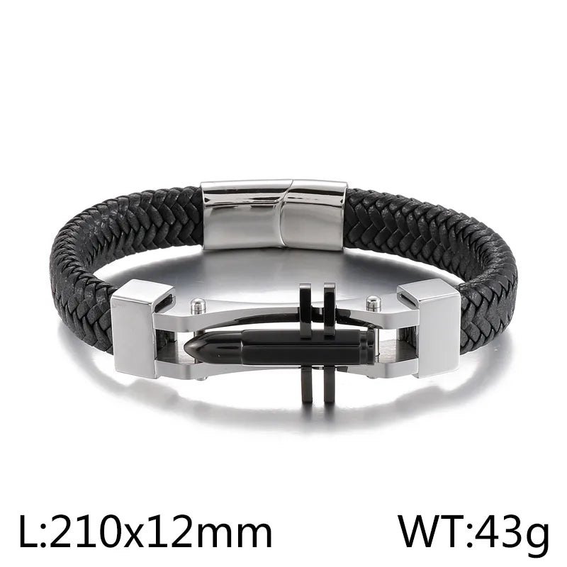 wholesale hip-hop solid color stainless steel bracelets