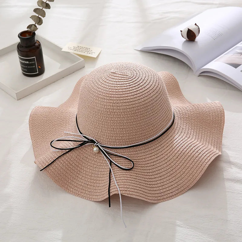 Women's Korean Style Flower Flowers Side Of Fungus Straw Hat