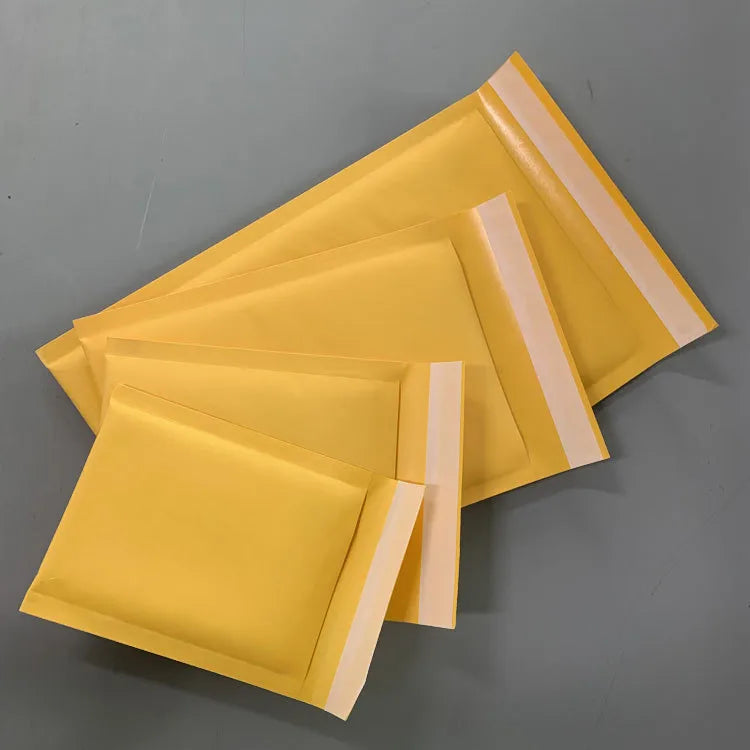 yellow kraft paper bubble clothing packaging bag thickened envelope bag