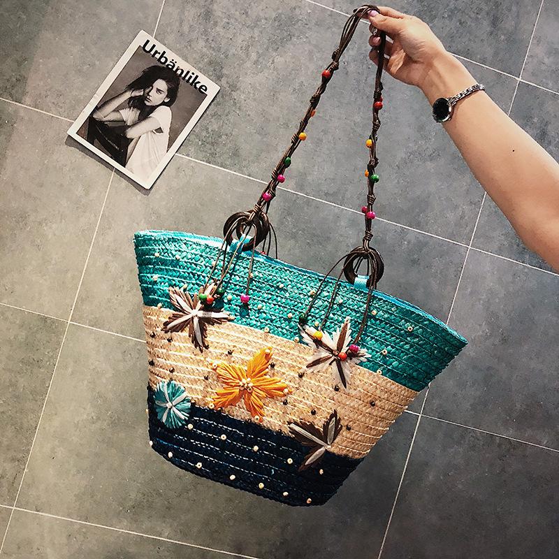 summer new fashion handbag shoulder bag korean fashion messenger bag wild straw bag wholesale