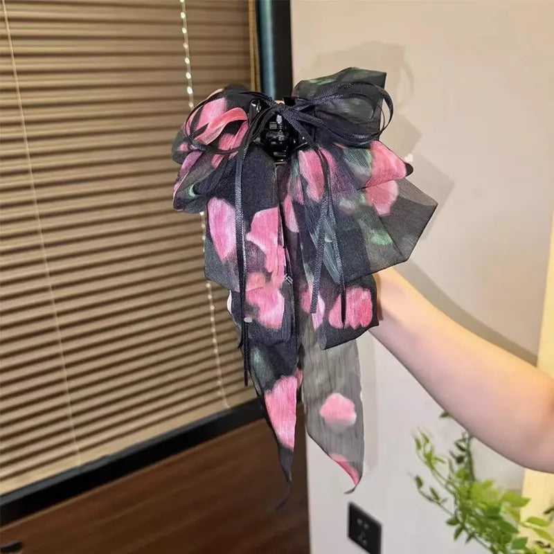 Casual Elegant Sweet Women's Ditsy Floral Bow Knot Synthetics Cloth Hair Claws