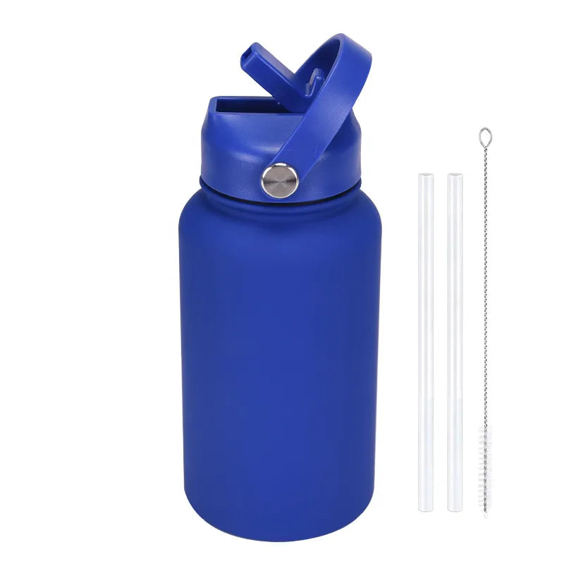 casual solid color stainless steel water bottles