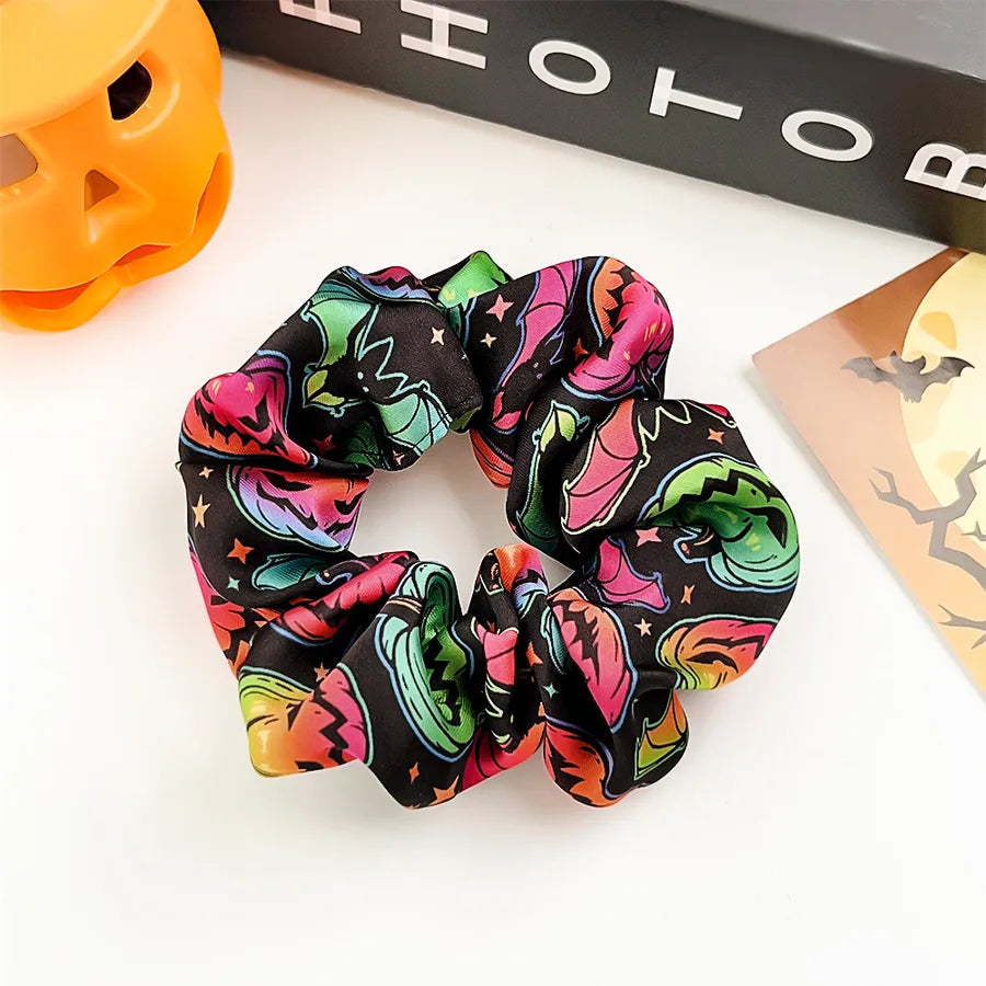 Halloween Pumpkin Skull Large intestine Elastic Hair Ties Festival Atmosphere Retro Classic Head Ropes European Style Design