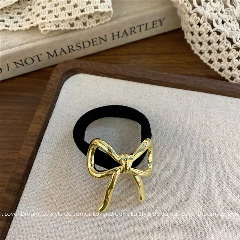 Women's New Style IG Style Bow Knot Metal Hair Tie