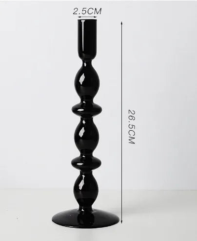 Simple Style Solid Color Glass candlestick