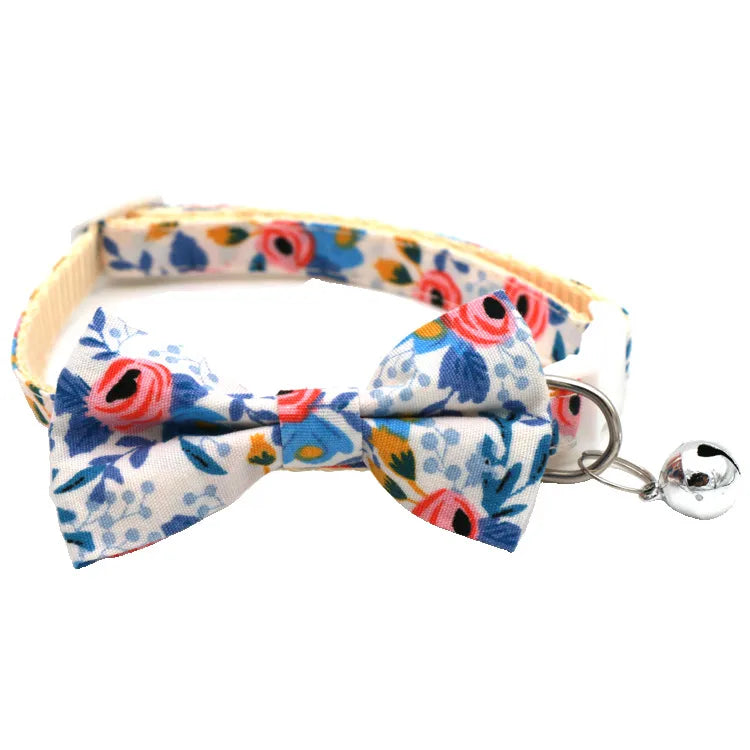 Sweet Cotton Polyester Lattice Pet Collar