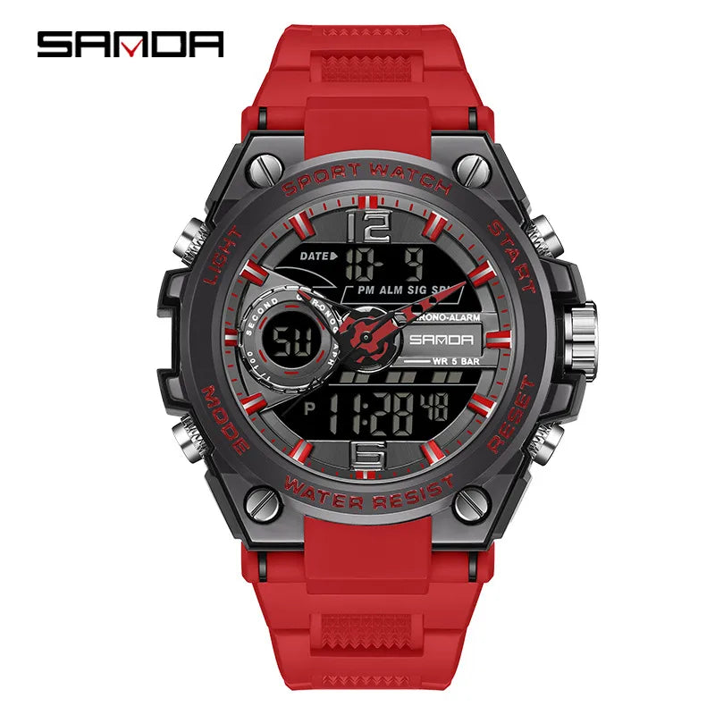 modern style solid color electronic men's watches