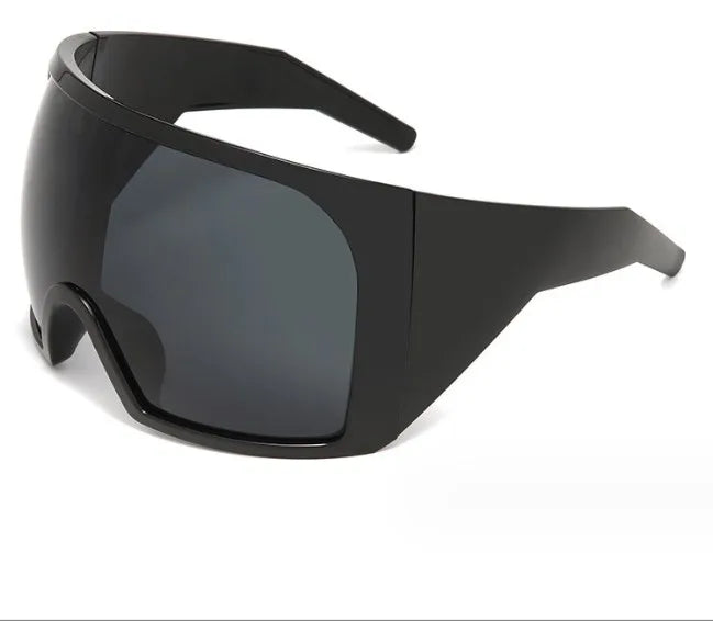streetwear solid color pc special-shaped mirror full frame men's sunglasses