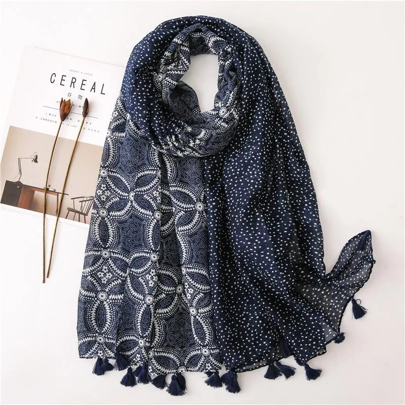 new scarf retro stitching bohemian cashew print silk scarf sunscreen yiwu wholesales