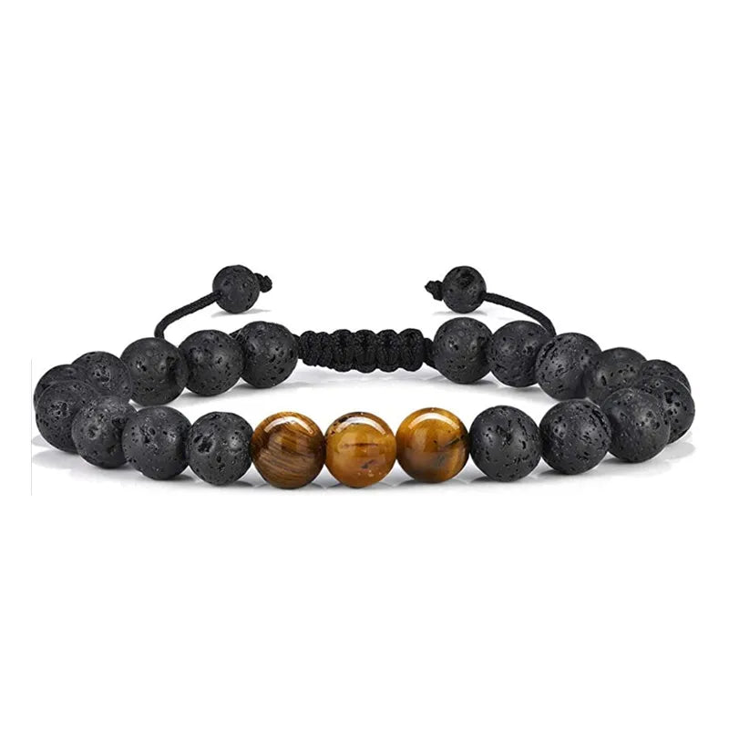 fashion geometric natural stone knitting bracelets