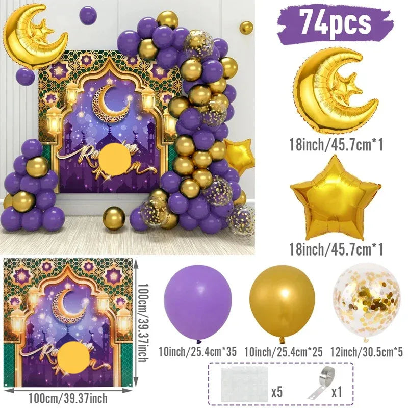 Romantic Star Moon LaTeX Aluminum Film Festival Balloons Party Supplies Balloons 1 Set