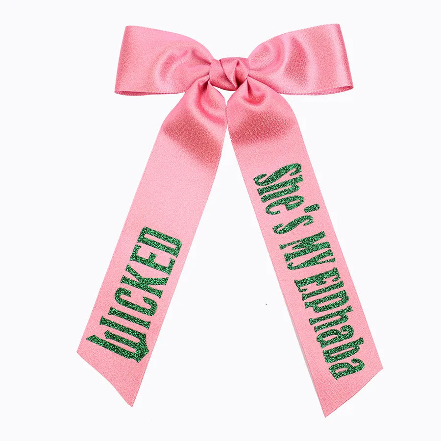 Magic Wicked Witch Hair Accessories Hairpin Pink Green Bow Children Girl Cute Hairpin  Explosions