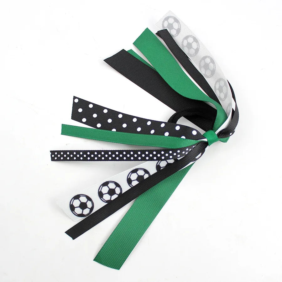 Amazon's Hottest Cheer Ribbon Football Baseball Hair Accessories Game Day Decoration Cheerleading Headdress Ponytail Decoration