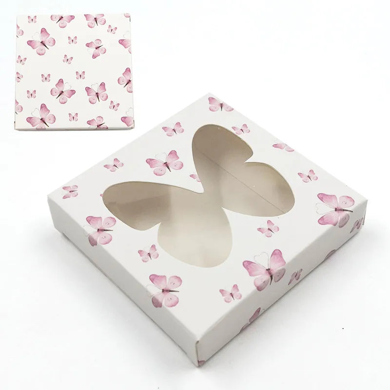 fashion new butterfly window false eyelash card paper rectangular box