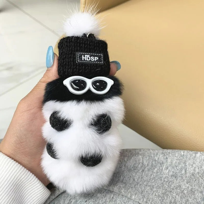 Cute Caterpillar Plush Unisex Bag Pendant Keychain