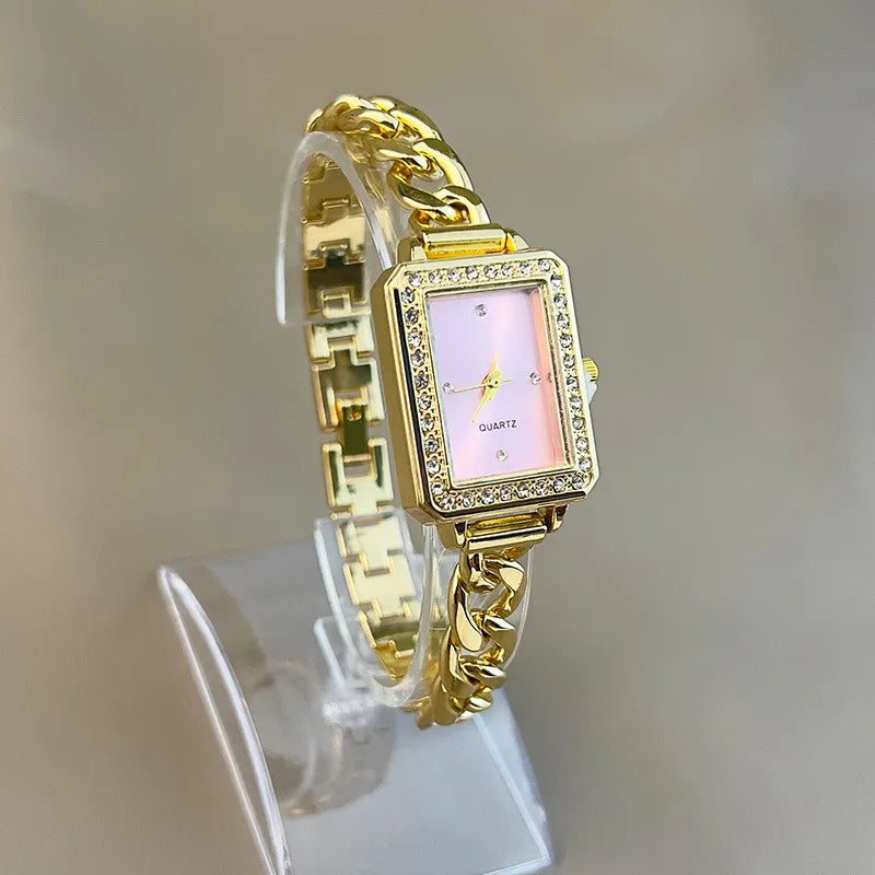 Simple Style Geometric Single Folding Buckle Quartz Women's Watches