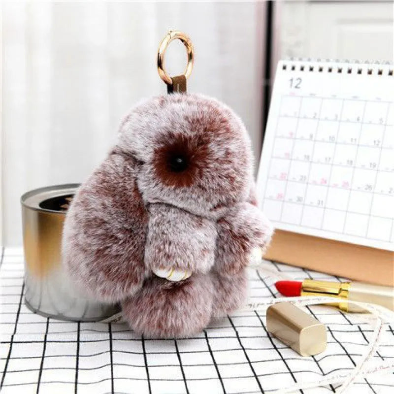 Simple Style Rabbit Artificial Wool Handmade Bag Pendant