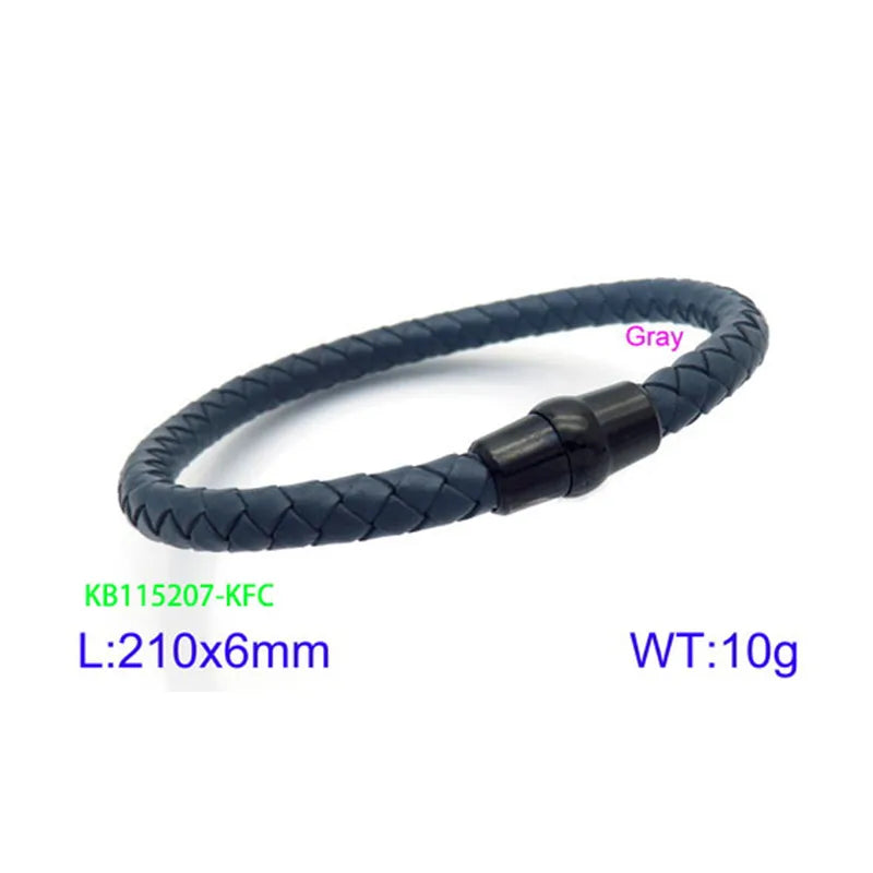 Simple Style Geometric Solid Color Titanium Steel Plating Men's Bracelets