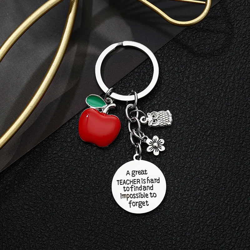 Explosions teacher's Day Gift Engraving Stainless Steel Keychain teacher Valentine's Day Birthday Commemoration