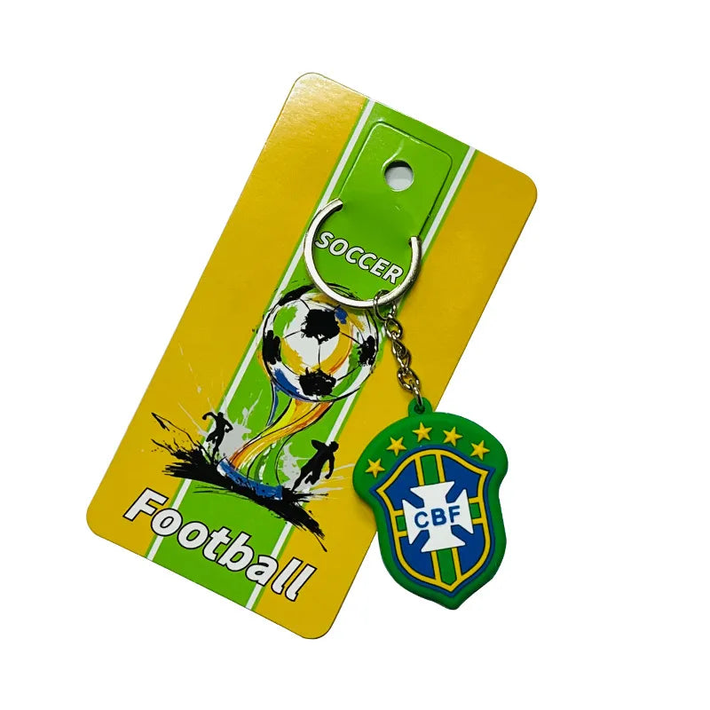 Simple Style Animal Letter Number PVC Football World Cup Keychain