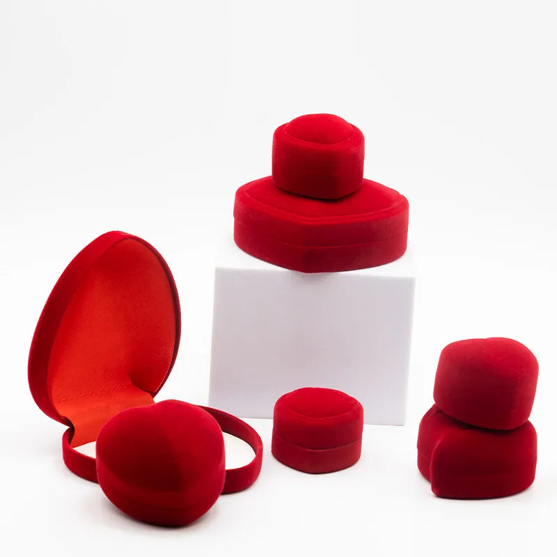1 Piece Flannel Simple Style Daily Valentine'S Day Solid Color Jewelry Boxes