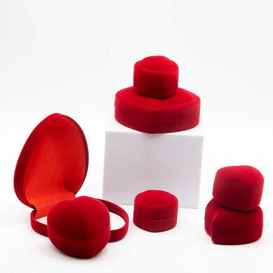 1 Piece Flannel Simple Style Daily Valentine'S Day Solid Color Jewelry Boxes