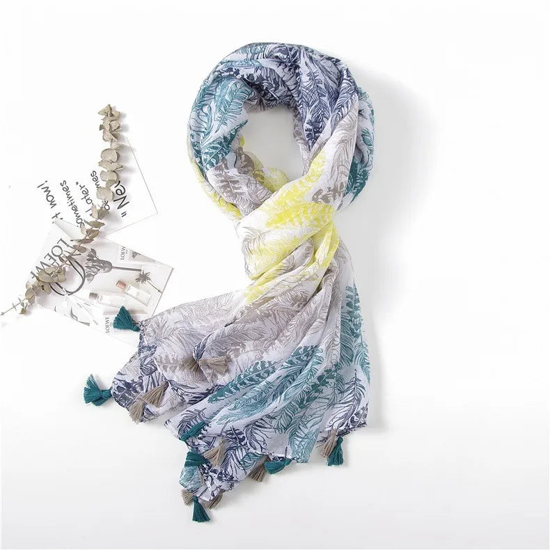 new scarf retro stitching bohemian cashew print silk scarf sunscreen yiwu wholesales
