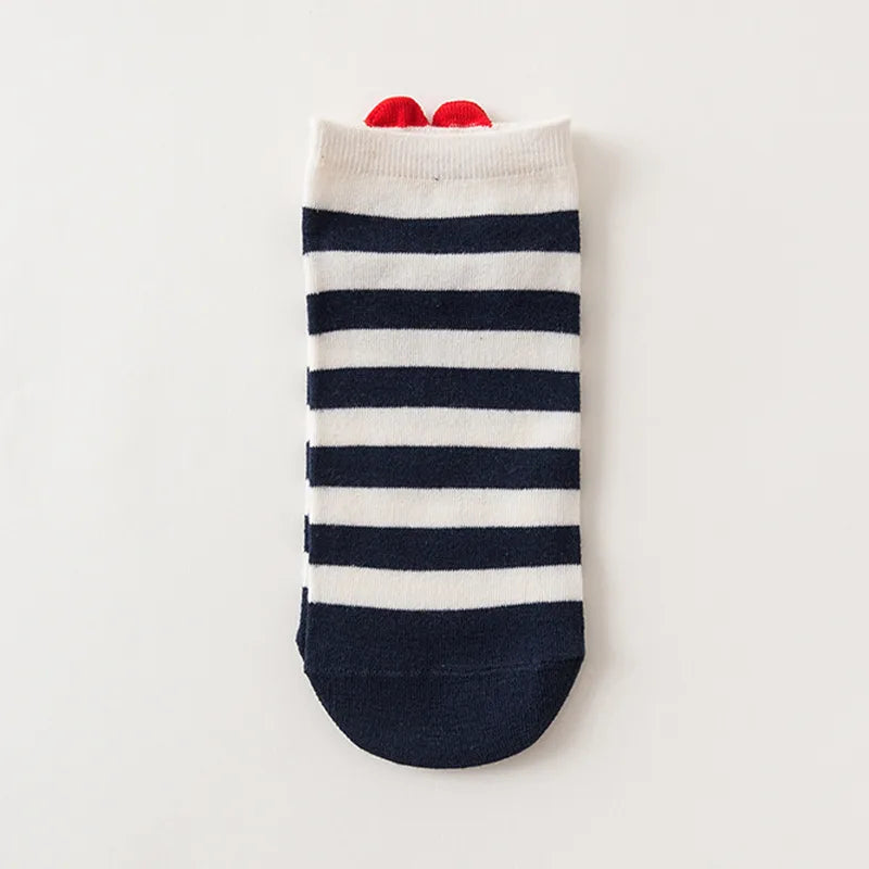 socks female back heel small heart design cotton short women's socks