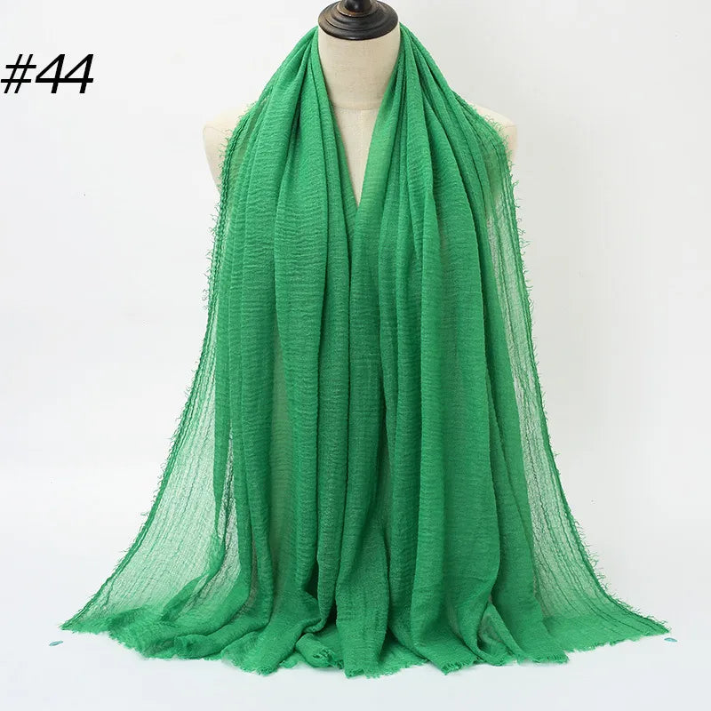 fashion solid color cotton pashmina scarves