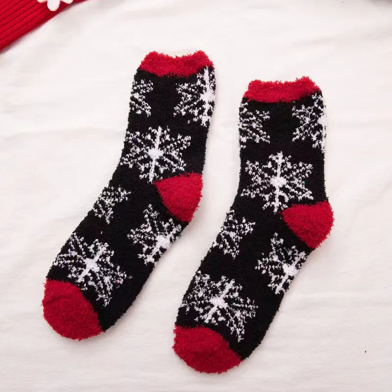 Christmas Christmas Women's Cartoon Polyester Jacquard Crew Socks A Pair