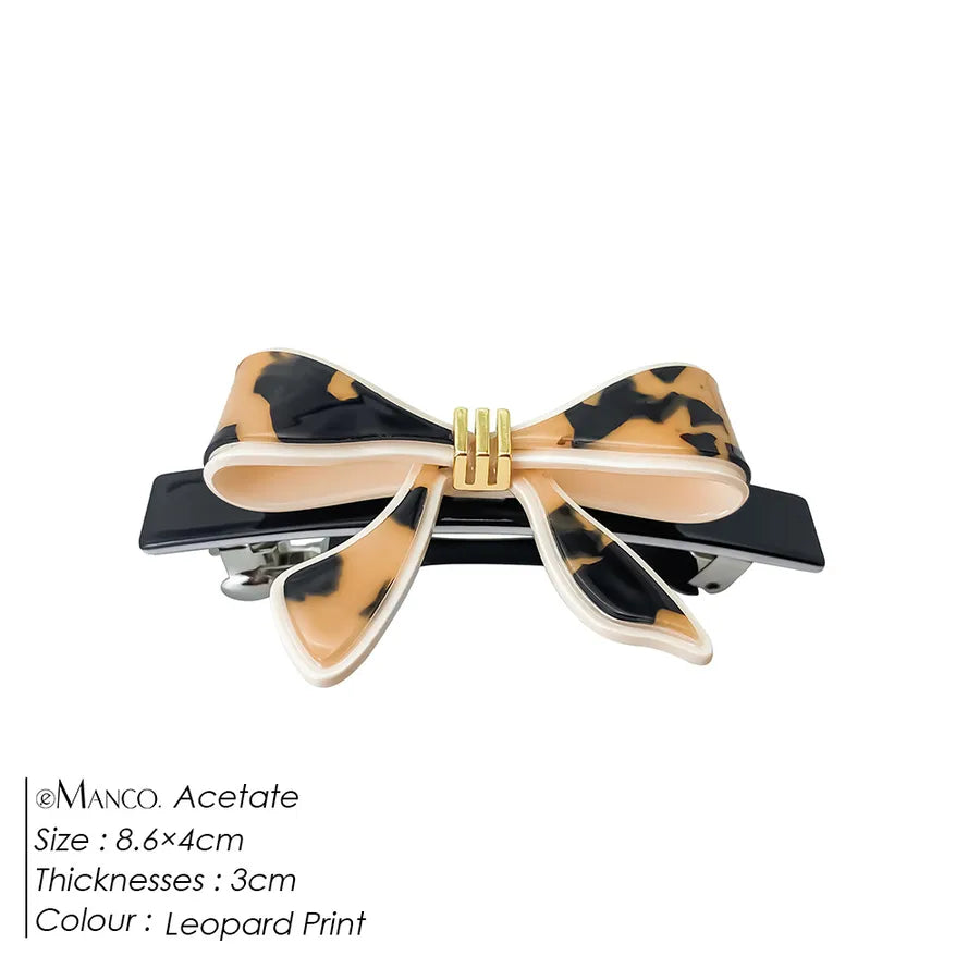 Elegant Sweet Butterfly Knot Acetate Hair Clip Fashionable Spring Clamp Versatile Stylish Hair Accessory For Women