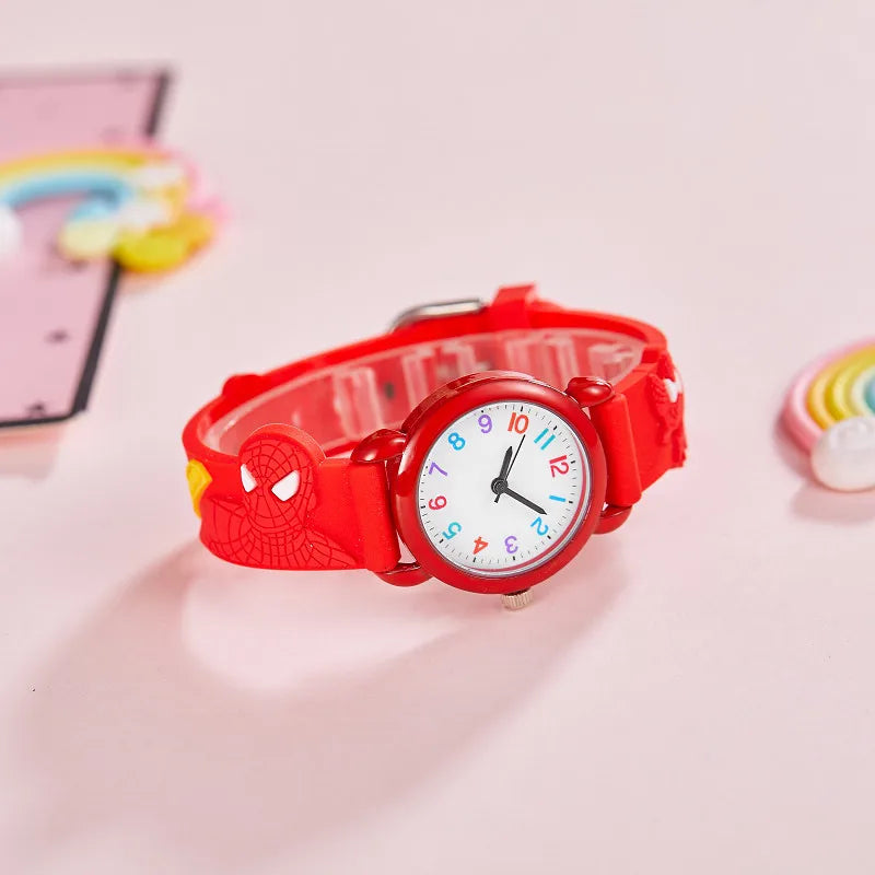cartoon children's color simple clear digital face girls butterfly kindergarten silicone gift quartz watch