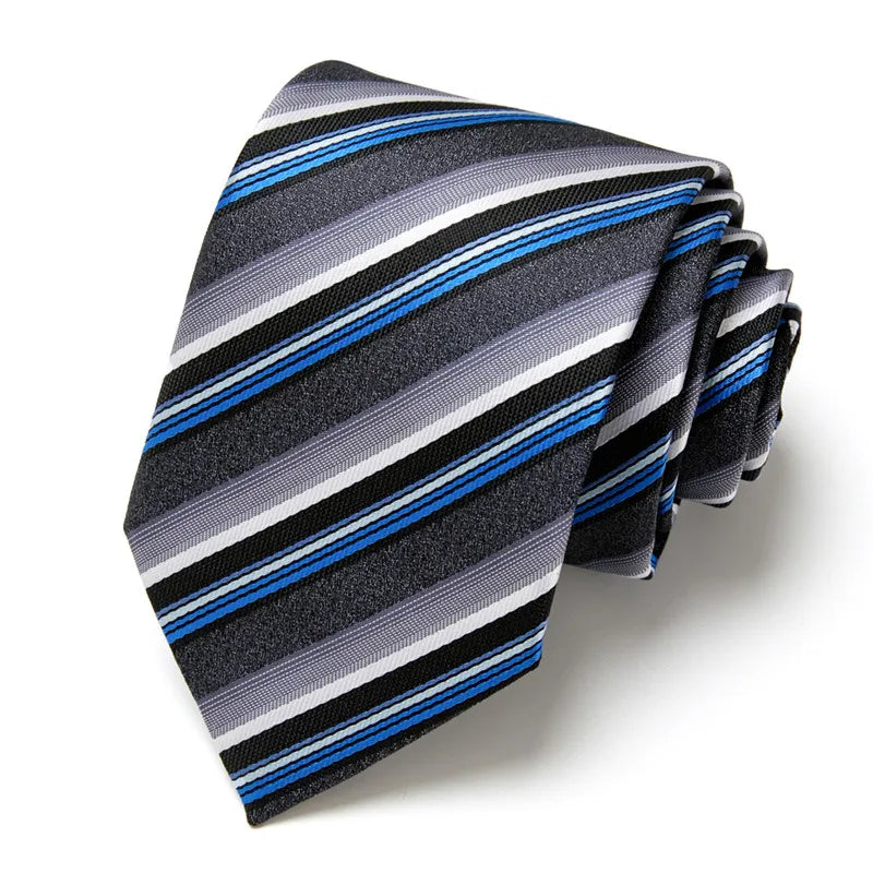casual geometric waves polyester polyester yarn men's tie