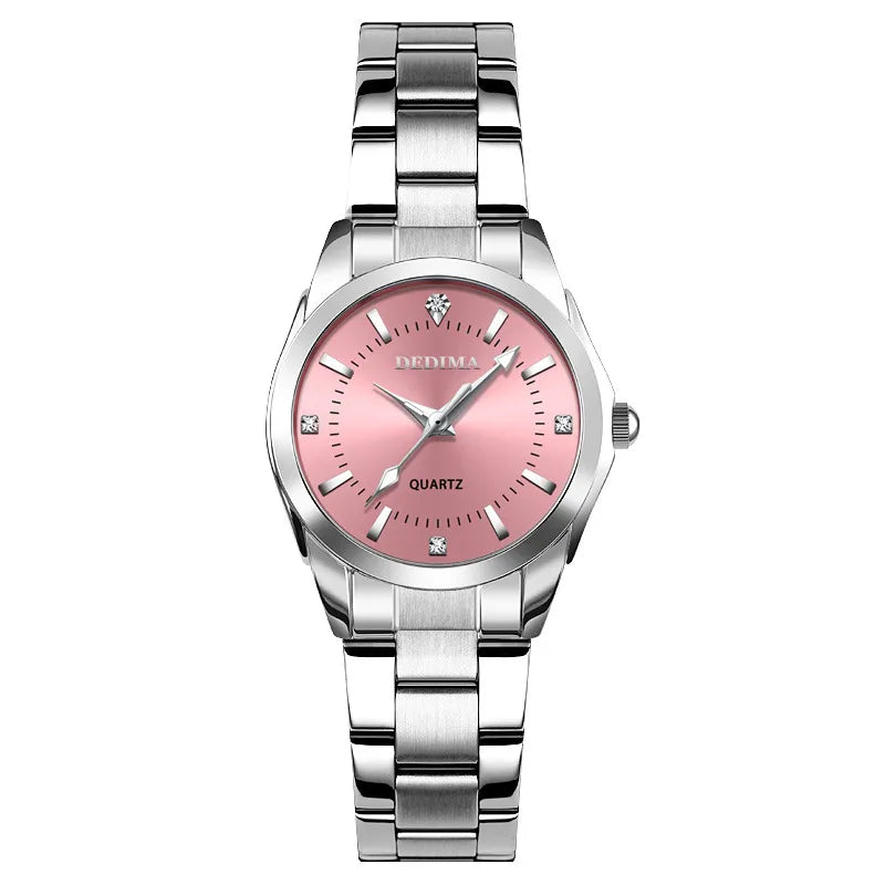 casual solid color double side snaps quartz women's watches