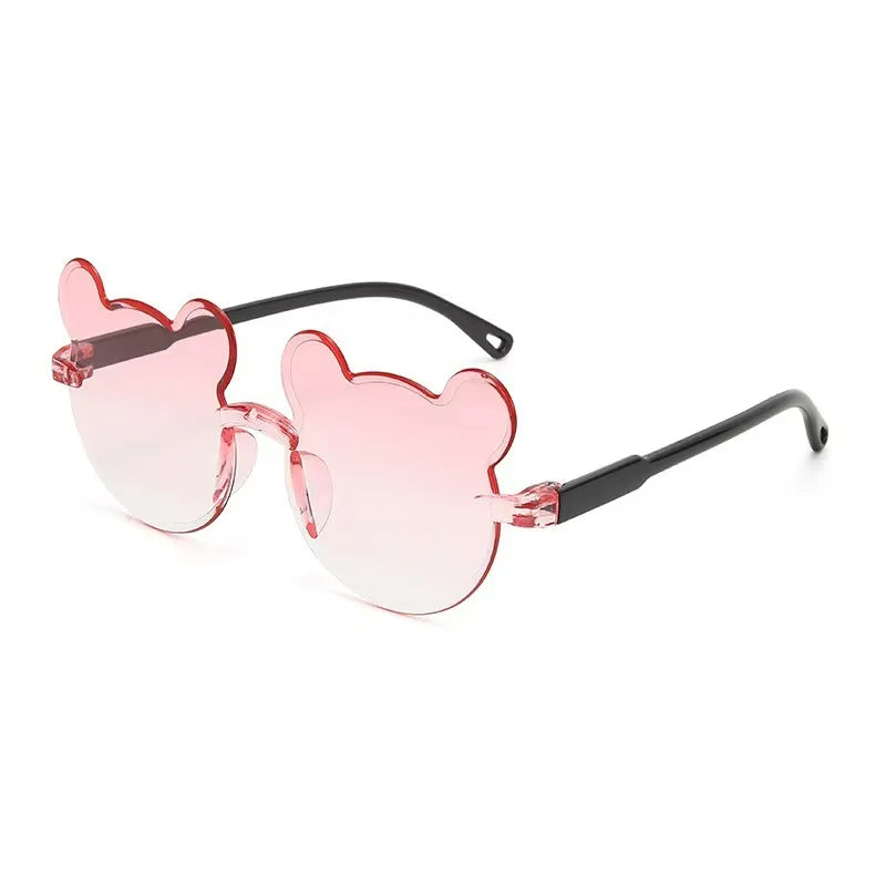 New Bear conjoined frame children's sunglasses gradient cute cartoon glasses color health eye protection sunglasses